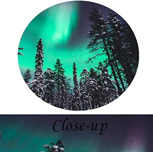 Творческа Изкуството на Северното Сияние Печат Върху Платно Природа на Норвегия Зелено Сияние Плакат Снежна Дърво Горски Пейзаж на Стенно