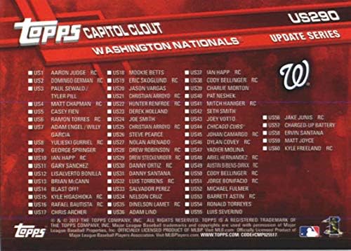 Актуализация на MLB Topps 2017 г. (серия 3) 290 щатски долара Официалната бейзболна картичка Антъни Рендона Вашингтон Нэшнлз