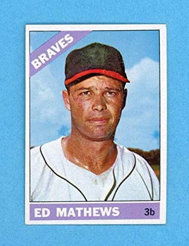 1966 Бейзболна картичка Topps 200 Еди Мэтьюза Атланта Брейвз EX+ - Ex/ Mt - Бейзболни картички с надпис Slabbed