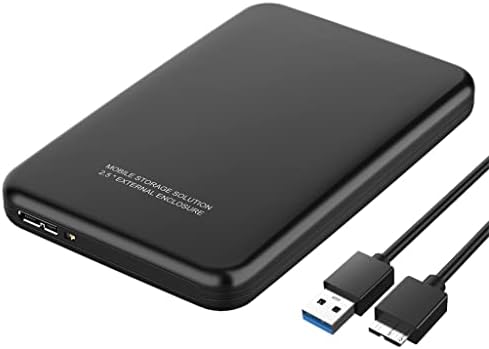 XWWDP USB3.0 Външен твърд диск, 500 GB 1 TB И 2 TB Диск за устройства за съхранение на данни 7200 об/мин Устройство Мобилен твърд диск HDD 2,5 (Цвят: черен размер: 2 TB)