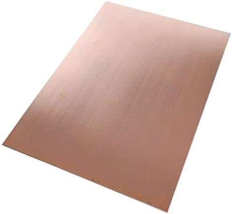 YUESFZ Чист Мед метален лист Фолио табела 1,2 X 100 X 150 мм Вырезанная Медни метална плоча Латунная табела (Размер: 100 mm x 100 mm