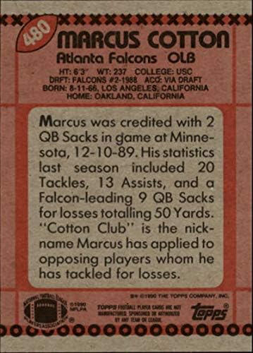 1990 Topps 480 Футболна карта Маркъс следва коментар Фальконса NFL NM-MT